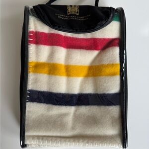 New authentic HBC stripes baby blanket 100% merino wool